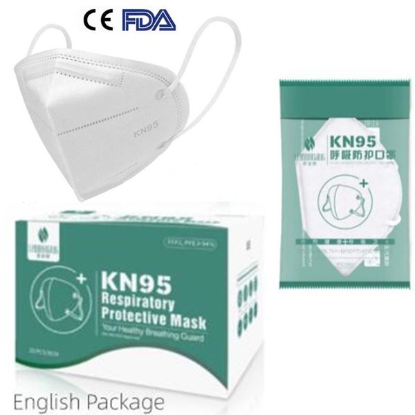 

ce fda kn95 ffp2 mask anti-dust protective n95 respiratory masks dustproof protective face 94% filtration mouth masks with retail packing