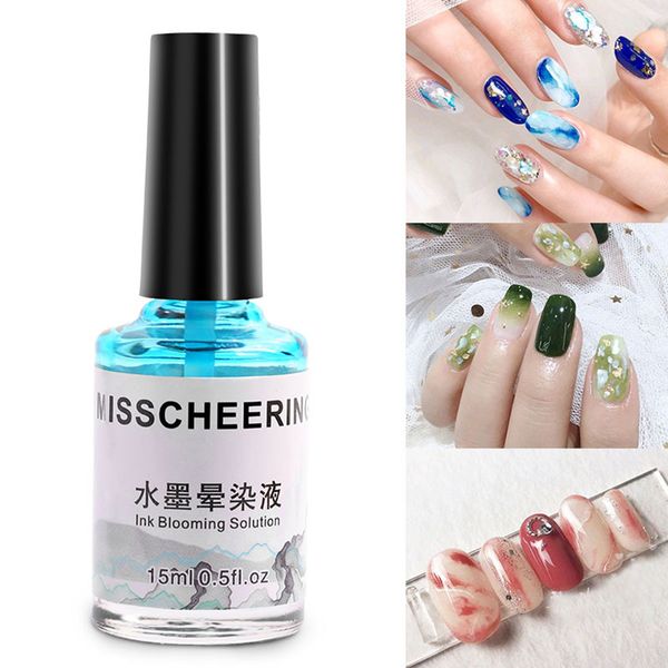 

elecool 15ml watercolor ink lquid gradient nail smudge nail polish blooming gel varnish manicure decor art salon set tslm1