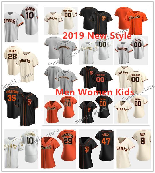

gr 2020 baseball jerseys brandon 9 belt brandon 35 crawford johnny 47 cueto evan 10 longoria buster 28 posey hunter 8 pence men women kids, Blue;black