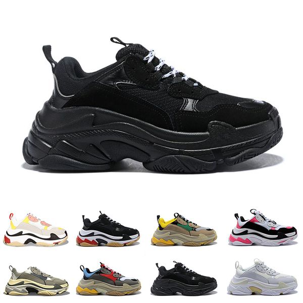 

new arrival designer paris 17fw triple s sneakers for men women black red white green casual dad shoes tennis luxury increasing shoe 36-45
