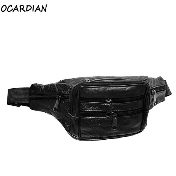 

ocardian waist packs 2019 новая мода кожаная талия сумка для мужчин путешествия сумка на ремне кошелек деньги пояса мужчины dropship a25
