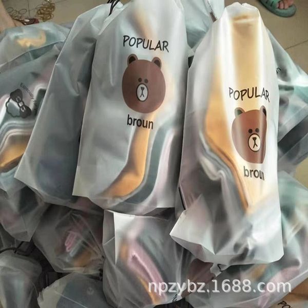 

small ten-color bear bag in ten bags solid color low-barrel polyester casual sports socks ten pairs of small bear socks in bags, Pink;yellow