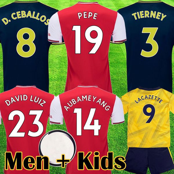 

2019 2020 red soccer jerseys 19 20 arsen away yellow shirt 2019 2020 kits camiseta de futbol maillot de foot, Black;yellow