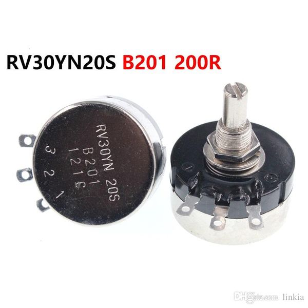 

single turn carbon film potentiometer rv30yn20s b201 200r 3w adjustable resistor