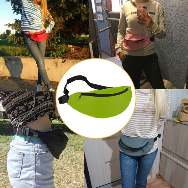 

fanny pack for women men waist bag waist bag belt zipper pouch packs green