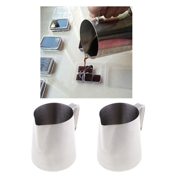 

2x нержавеющей стали свечи кувшин воск заливка пот 500мл