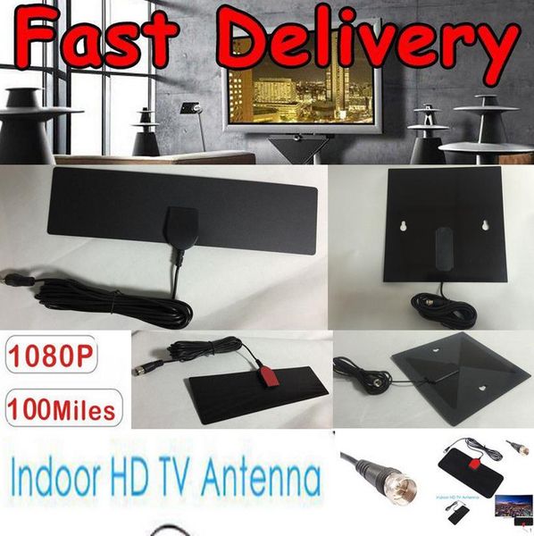 

antenna digital hd tv 1080p 4k amplified mile ultra thin 100 miles range indoor supports both uhf vhf signals