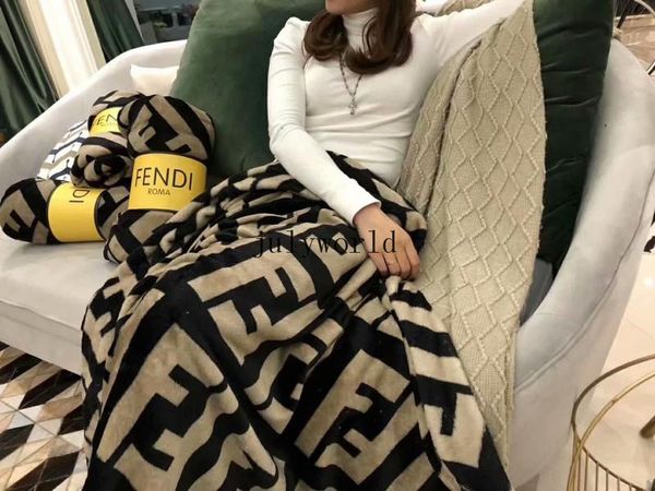 

F Письмо Queen Blanket Полный печати Мода диван Обложка Роскошное ретро Одеяло Браун площади Постельные принадлежности Одеяло Nap Путешествия Бланкет
