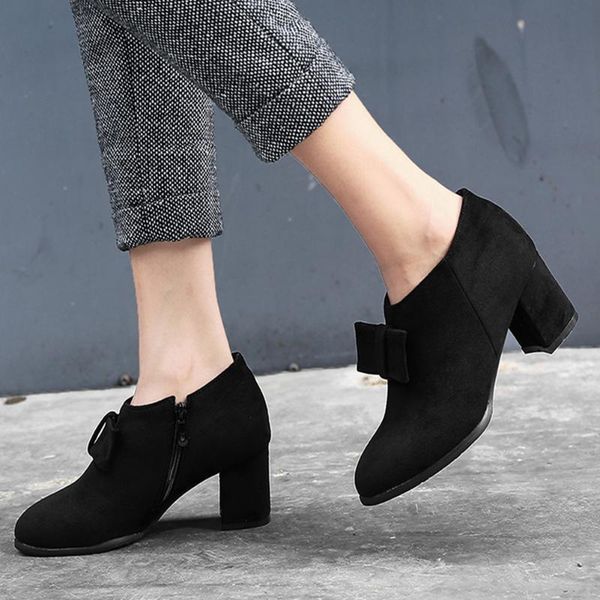 

doratasia doratasia new girl elegant butterfly-knot dress pumps spring mature office pumps women high heels shoes woman, Black