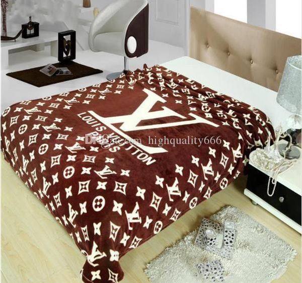 

high-quality flannel blanket 150 * 200cm spring and summer fashion tide brand blanket comfort air-conditioned blanket sofa