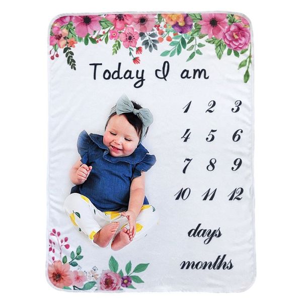 

baby monthly milestone blanket flower pattern infants pgraphy backdrop cloth u90b