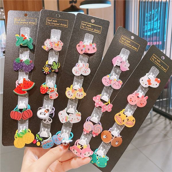 

new детей мультфильм scrunchies девушка ленты для волос детей эластичных волос резинка аксессуары кольцо мода труба headdress, Slivery;white