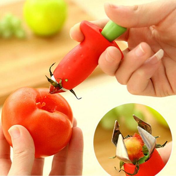

stainless steel strawberry to pedicle fruit to pedicle tomato picking leaf digger kitchen utensils digging strawberry hullers