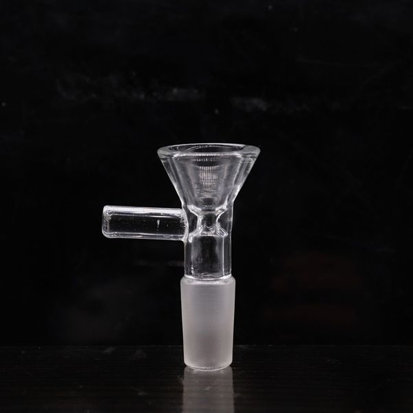 Nuovi trasparente Pyrex Bong Bowl maniglia 14 millimetri 18 millimetri Maschio Bubbler comune Container Holder Filtro Tubo per fumo strumento Hot Cake DHL