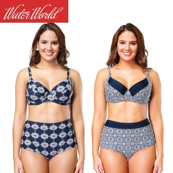 

2019 раскола купальник высокой талии большого размера держателя стали собирать бикини бикини раскол купальник l-4xl, White;black