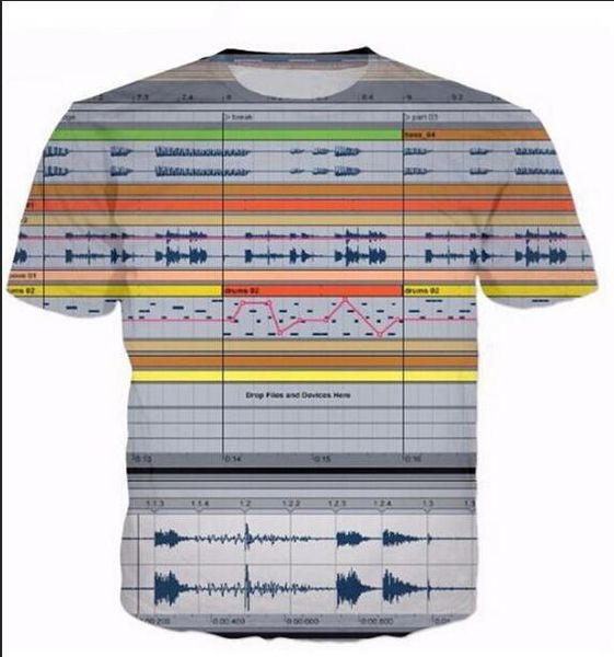 Yeni Moda Erkek / Kadının DJ Radyo İstasyonu T-shirt Yaz Tarzı Komik Unisex 3D Baskı Rahat T Gömlek Tops Artı Boyutu AA0129