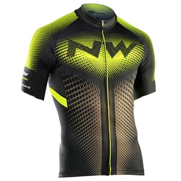 

2020 nw quick-dry flour green cycling jersey summer short sleeve mountian bike cycling clothing racing bicycle clothes for mans