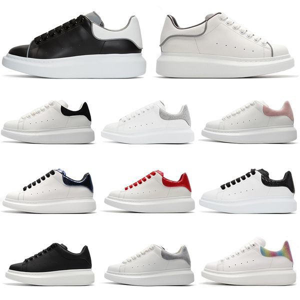 

Wholesale Designer Casual shoes fashion luxury men women leather sneakers top quality Reflective 3M flat party Platform mens trainers