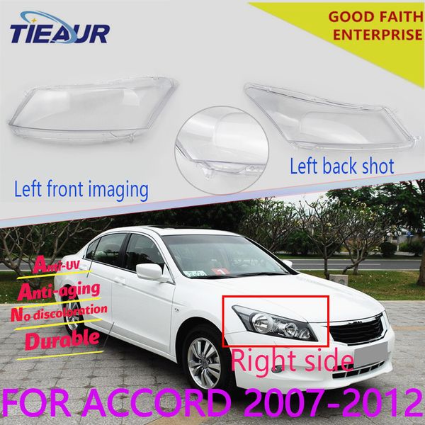 

headlight transparent lens cover plastic for accord headlight headlamp clear shell 03-14 4 doors automotive replacement