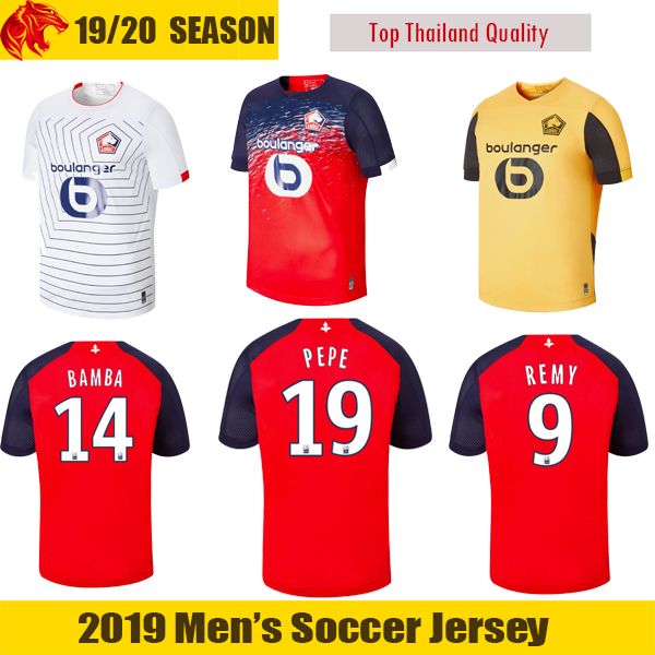 

19 20 Lille soccer jerseys 2019 2020 Lille maillot de football PEPE Football Shirt BAMBA Jersey REMY Soccer Shirt R.LEAO