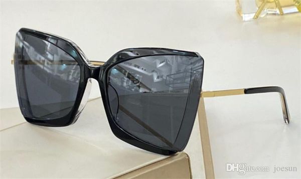 

new fashion popular sunglasses 0766 cat eye simple big frame generous style outdoor protective glasses with frame, White;black