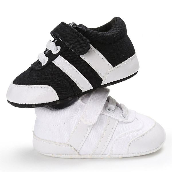 

Newborn kids Toddler Baby Unisex clothes Geometry Crib Shoes Lace up Soft Sole Comfort Canvas Casual Prewalker Shoes