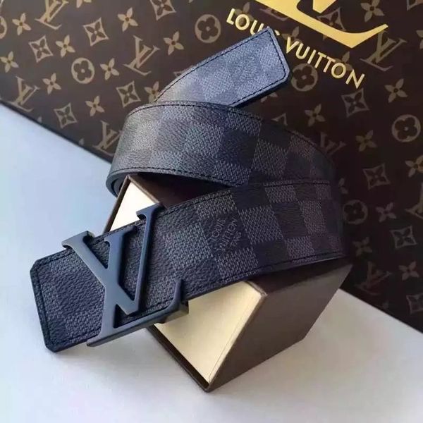 

new large buckle louis vuitton lv genuine leather belt brand trademark design belts men women new mens belts 66, Black;brown