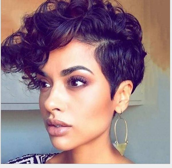 Wig Ladies Short Curly Hair Chemical Fiber High Temperature Silk