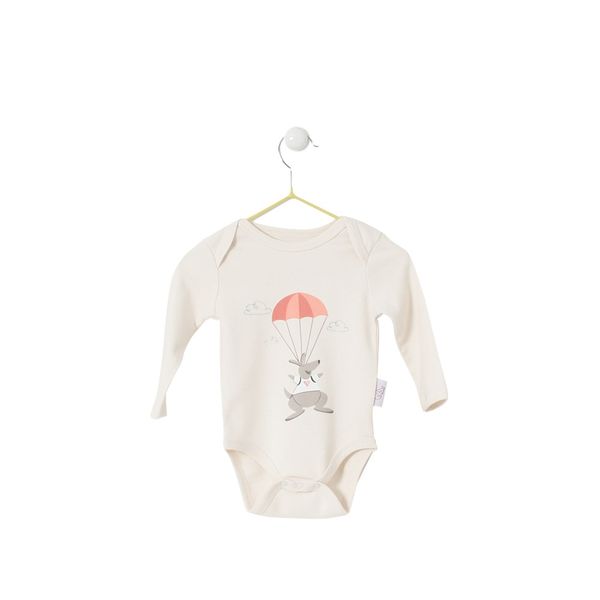 

red kangaroo baby organic cotton long sleeve bodysuits (0mths, White