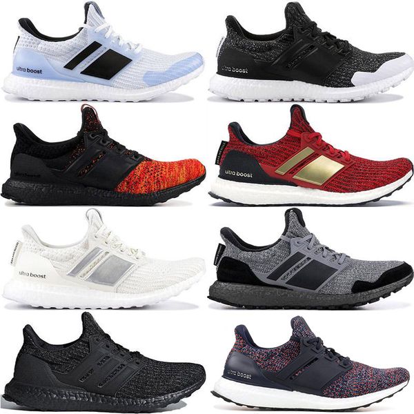 

game of thrones ultra boost 2019 black white multicolor oreo bule grey walkers men women ub 4.0 triple black sneakers running shoes 36-45, White;red