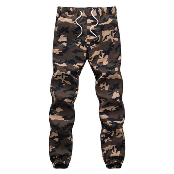 

100 %cotton mens jogger autumn pencil harem pants 2017 men camouflage military pants loose comfortable cargo trousers camo jogge, Black