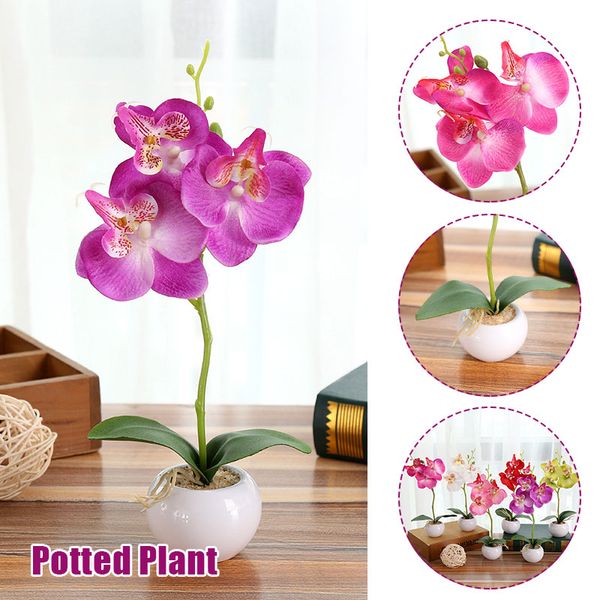 

moth orchid fake plant diy handmade gift decoration simulation flower wedding home decor for garden artificial flower household