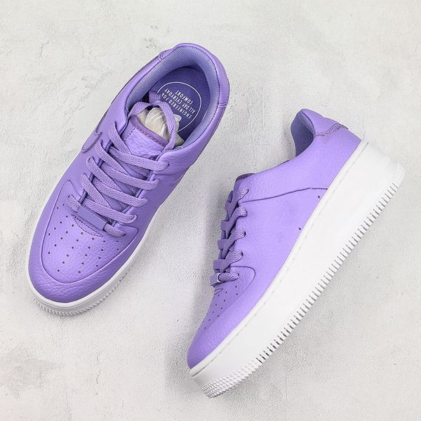 

Hot Ins Purple Flat Skateboard Shoes 2019 New Arrival Designer Women Increased Height Fashion Look Real Leather Sport Casual Shoe
