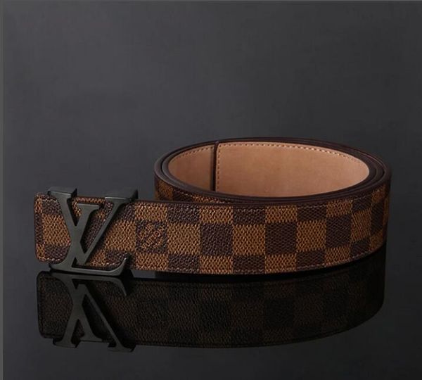 

big large buckle genuine leather belt with box designer belts men women new mens belts luxury belt ing, Black;brown