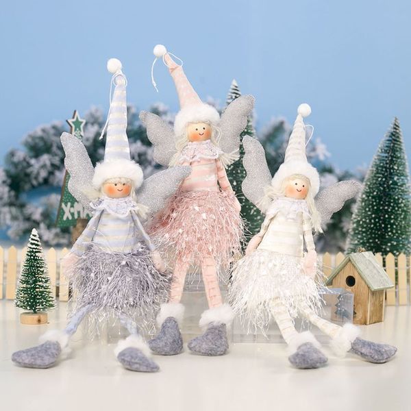 

christmas angel plush doll christmas tree hanging pendant ornaments xmas gifttoy e65b