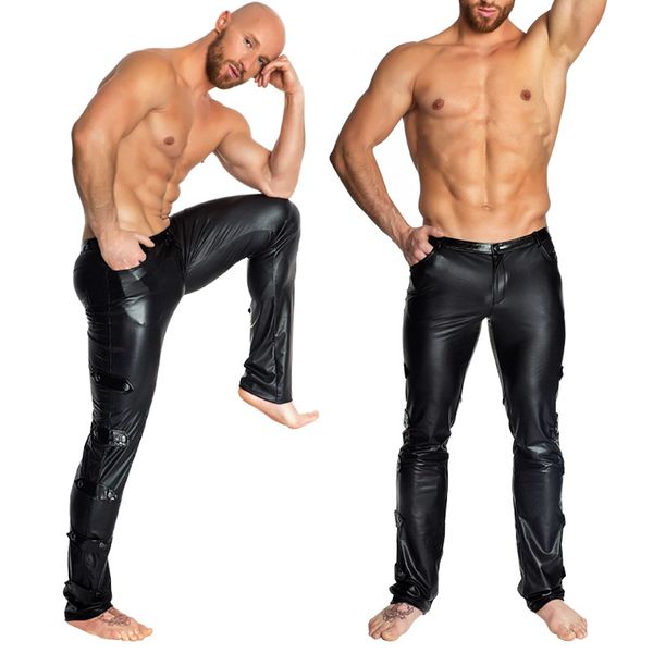 

motorcycle clothing men's leather pants performance clothing leggings leather, Black