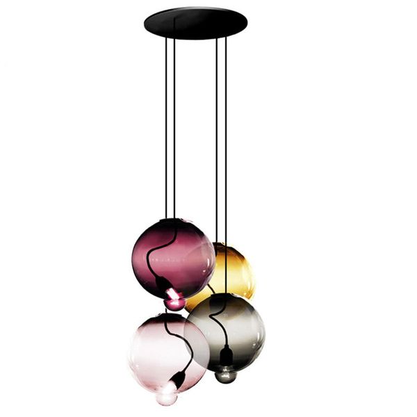 

multicolour bubble pendant lights modern ac 110v-240v nipple bedrooms pendant lamp l fashion iron led hanglamp