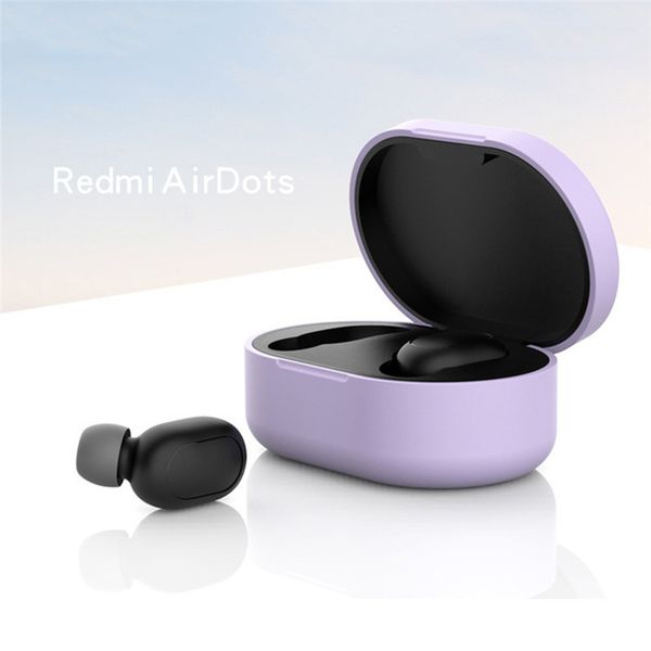 

silicone protective cover earphone case for xiaomi redmi airdot tws bluetooth earphone fashion version wireless