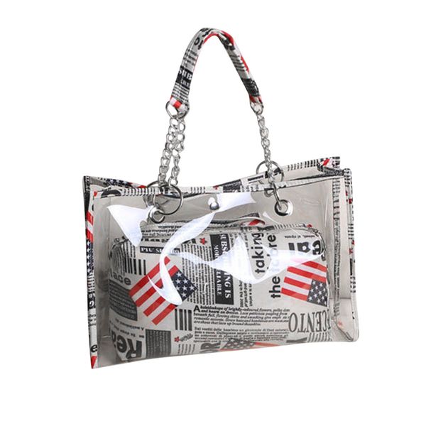 

new bags for women's shoulder handbags large capacity totes transparent jelly bags carteras mujer de hombro #t2