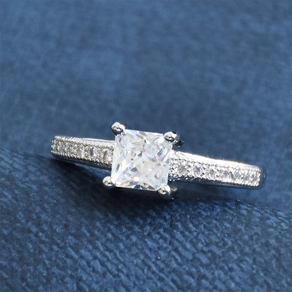 

square cz rings for women wedding gold color cz zircon female finger rings for ladys charm jewelry anillos zr096