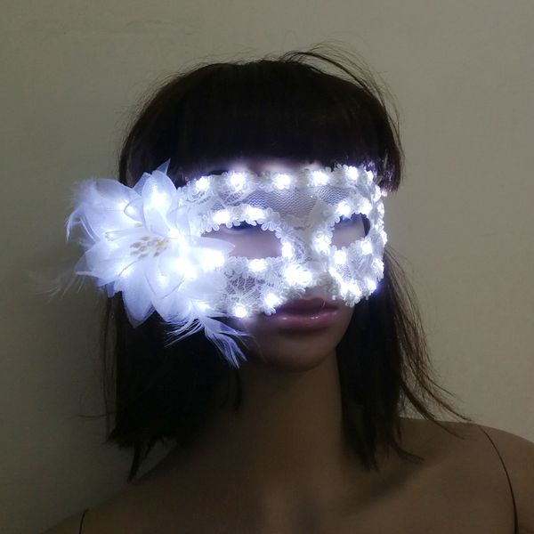 

led Helmet Mask Cosplay Prop DJ Halloween Party Latex Masks LED Party Bar DJ LED Luminous Masks