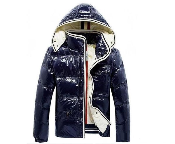 

french men casual white duck down jacket designer down coat new mens winter outdoor thick warm coats outwear jackets man parkas, Black