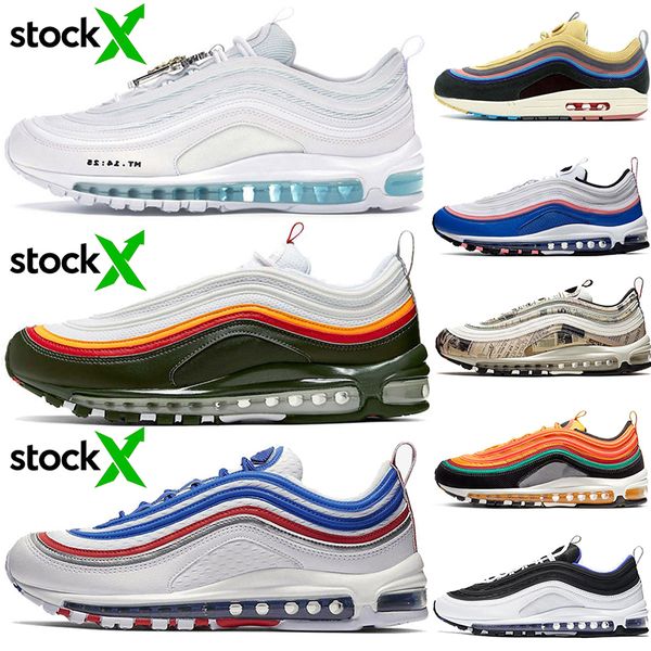 

2020 with stock x og 97s mschf x inri jesus mens women running shoes fashion star white ecergreen sport designer sneakers 36-46