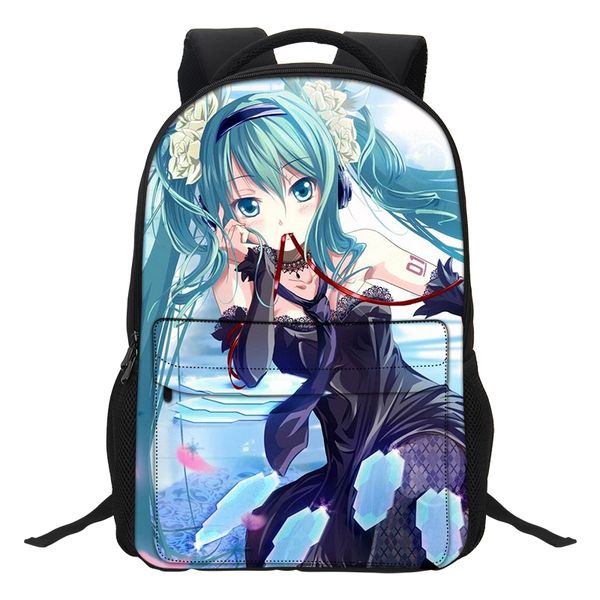 

veevanv 2019 fashion women backpacks anime hatsune miku 3d printed children shoulder bags school daypack casual teenage bookbag