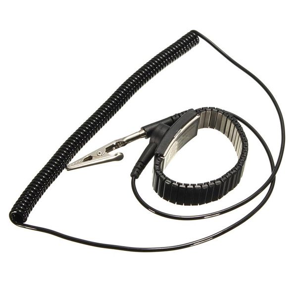 

new adjustable anti static bracelet electrostatic esd discharge cable reusable wrist band strap hand with grounding wire