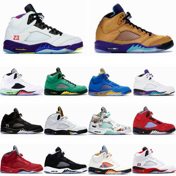 

2020 alternate bel jumpman 5 5s men basketball shoes fire red 3 travis scotts black muslin michigan trainers sports sneakers size 13
