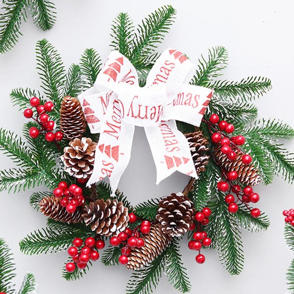 2019 Christmas Wreath Window Front Door Wall Hanging Ornament Wreath Decoration Fruit Pine Christmas Decorations Oc18 From Pureairr 21 78