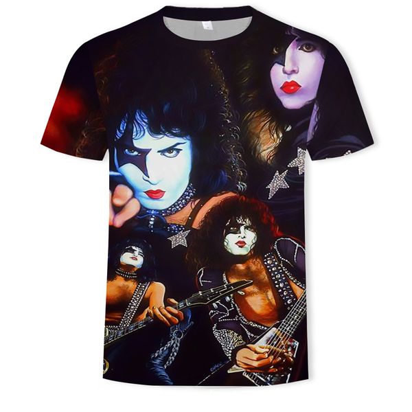 

mens designer 3d digital printing loose short-sleeved t-shirt, White;black