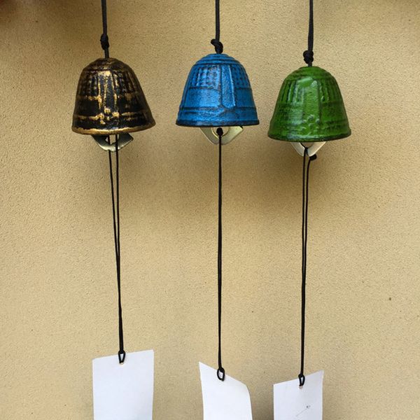 

japanese style small temple bell wind chimes feng shui garden durable gift iron home hanging decoration sound clapper ornament