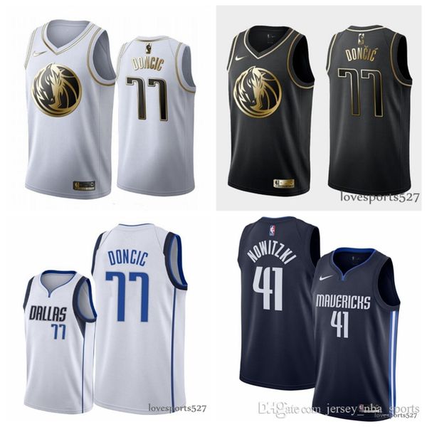 

мужчины далла mavericks джерси 77 luka doncic джерси 6 кристап porzingis 41 dirk новицки платины баскетбол джерси 424 0, Black;red